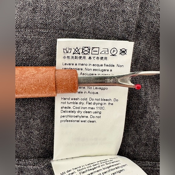 NWOT Marina Rinaldi dark grey wool cardigan size Large - Picture 8 of 8